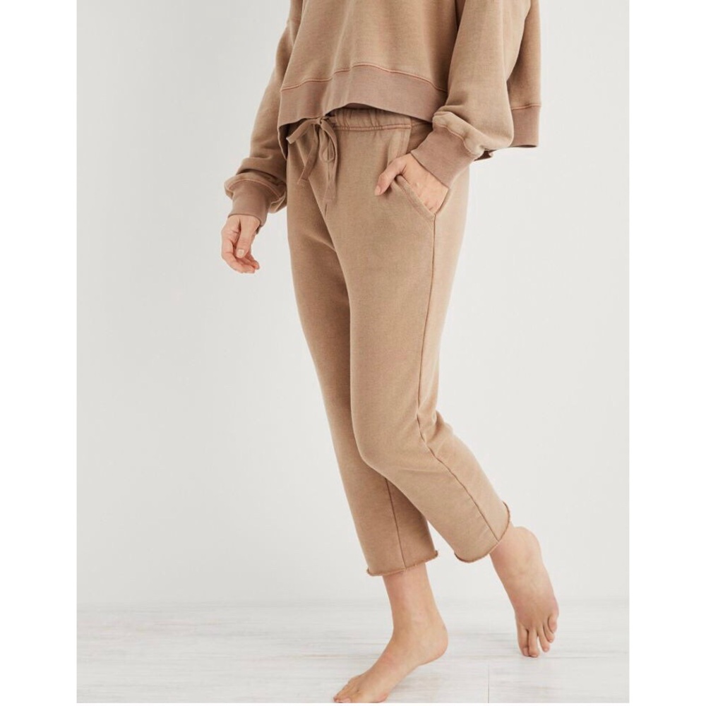 Aerie Sandy Fleece Crop Sweatpants